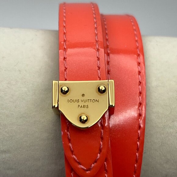 Louis Vuitton Pink Vernis Leather Box It Triple Wrap Bracelet - Preowned - Picture 3 of 9